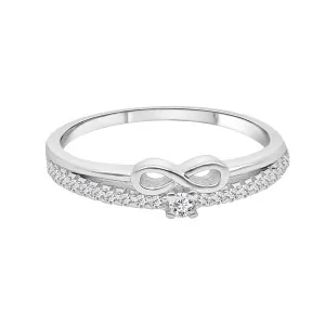 Anillo plata infinito circonitas